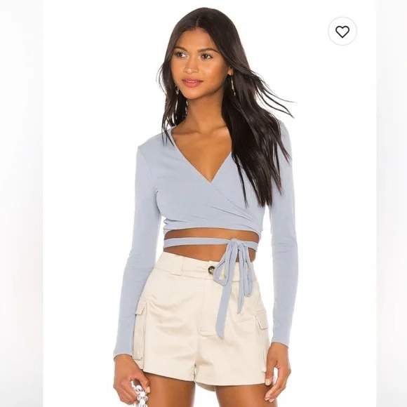 Superdown Women’s Sylvie Wrap Tie Top Size Small - Picture 9 of 9